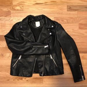 H&M Faux Leather Jacket Size 6